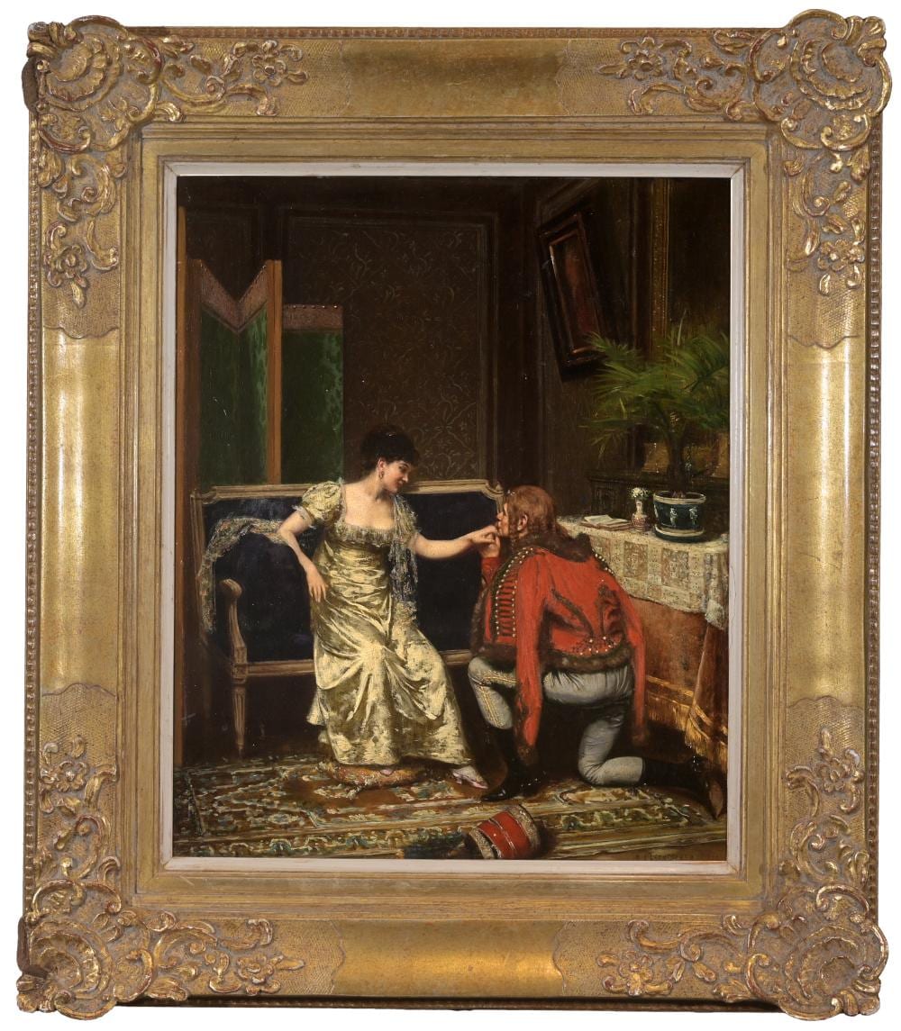 Paul Leyendecker comparable auction result: paul leyendecker 1842 1891 the proposal