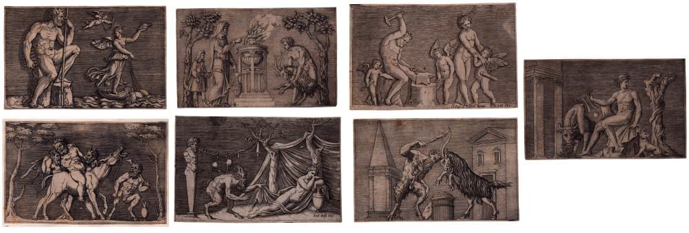 Marco Dente comparable auction result: marco dente detto marco da ravenna ancient bas reliefs