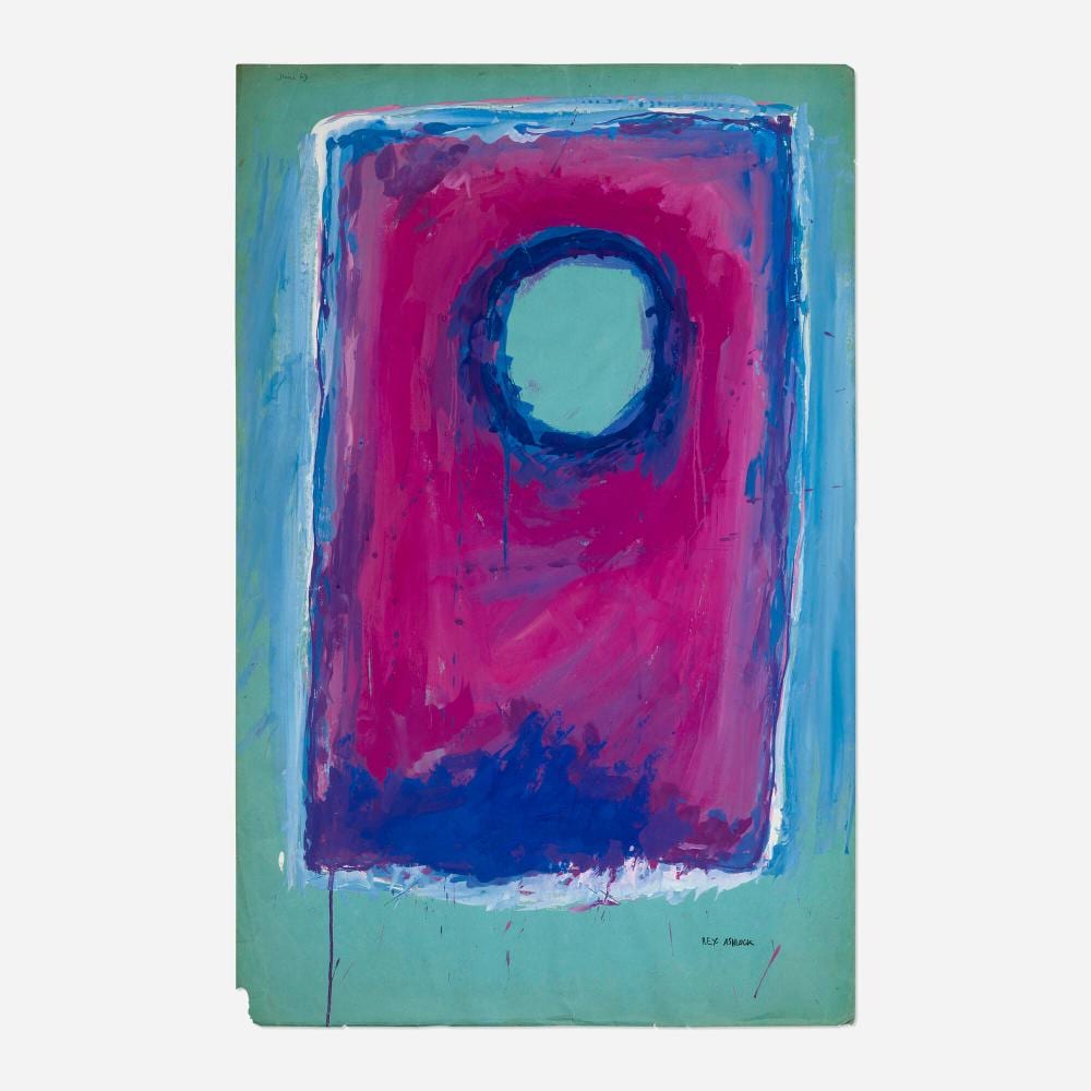 Rex Ashlock comparable auction result: rex ashlock untitled blue moon