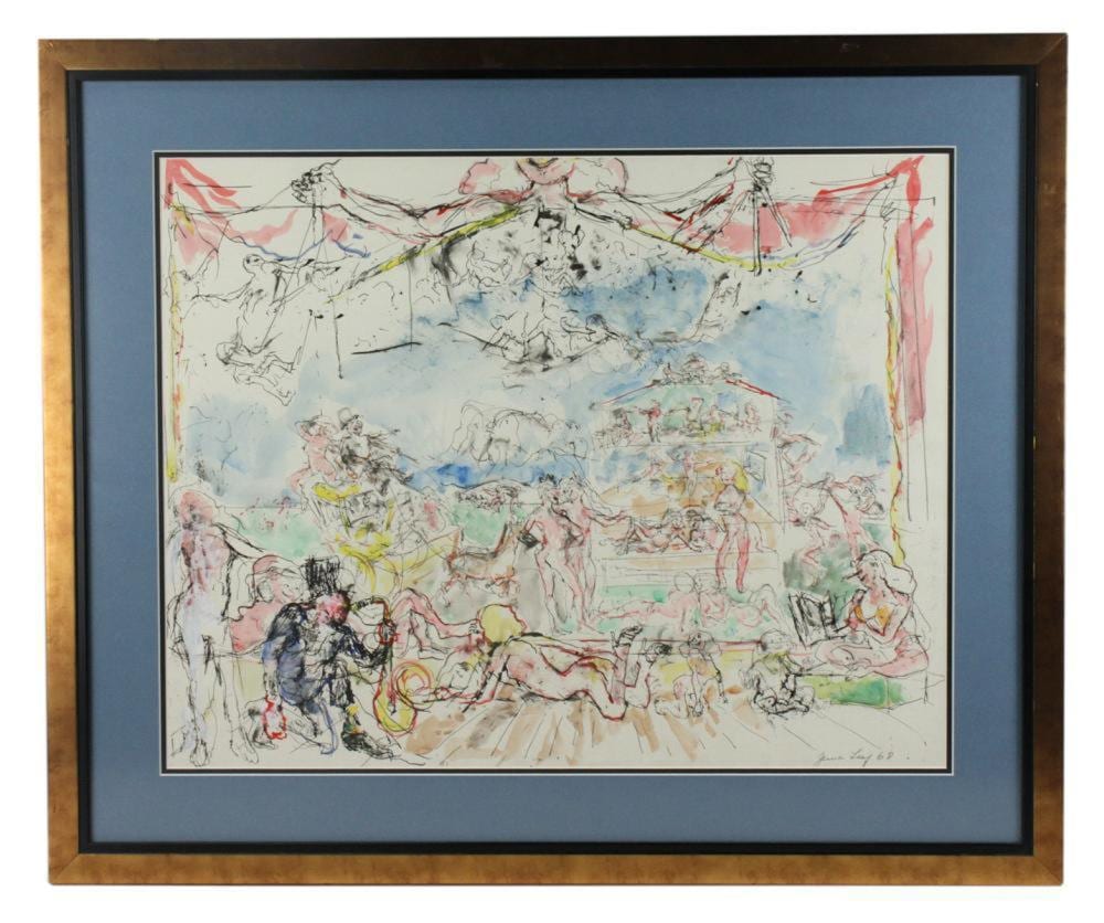 June Leaf comparable auction result: june leaf 1968 watercolor