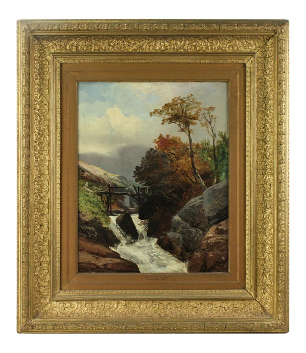 Clarence Roe comparable auction result: clarence roe falls on the conway oil on canvas