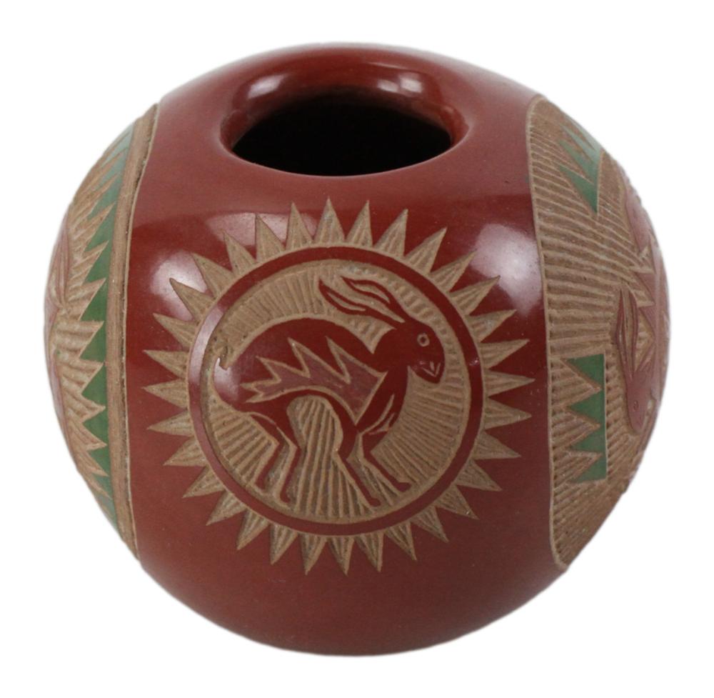 Joseph Lonewolf comparable auction result: joseph lonewolf santa clara pueblo pot