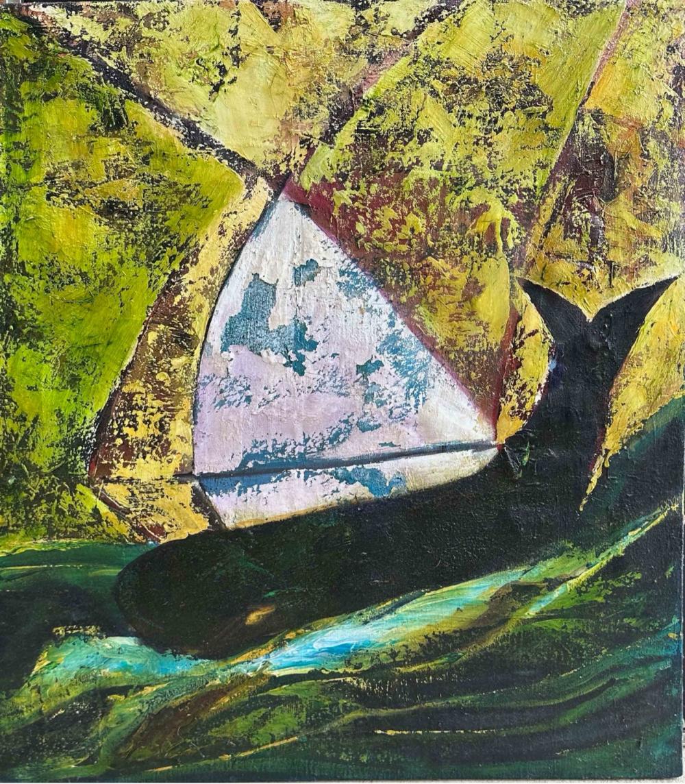Michael Jung comparable auction result: michael jung sail whale acrylic oil paint on canvas 30 x 24