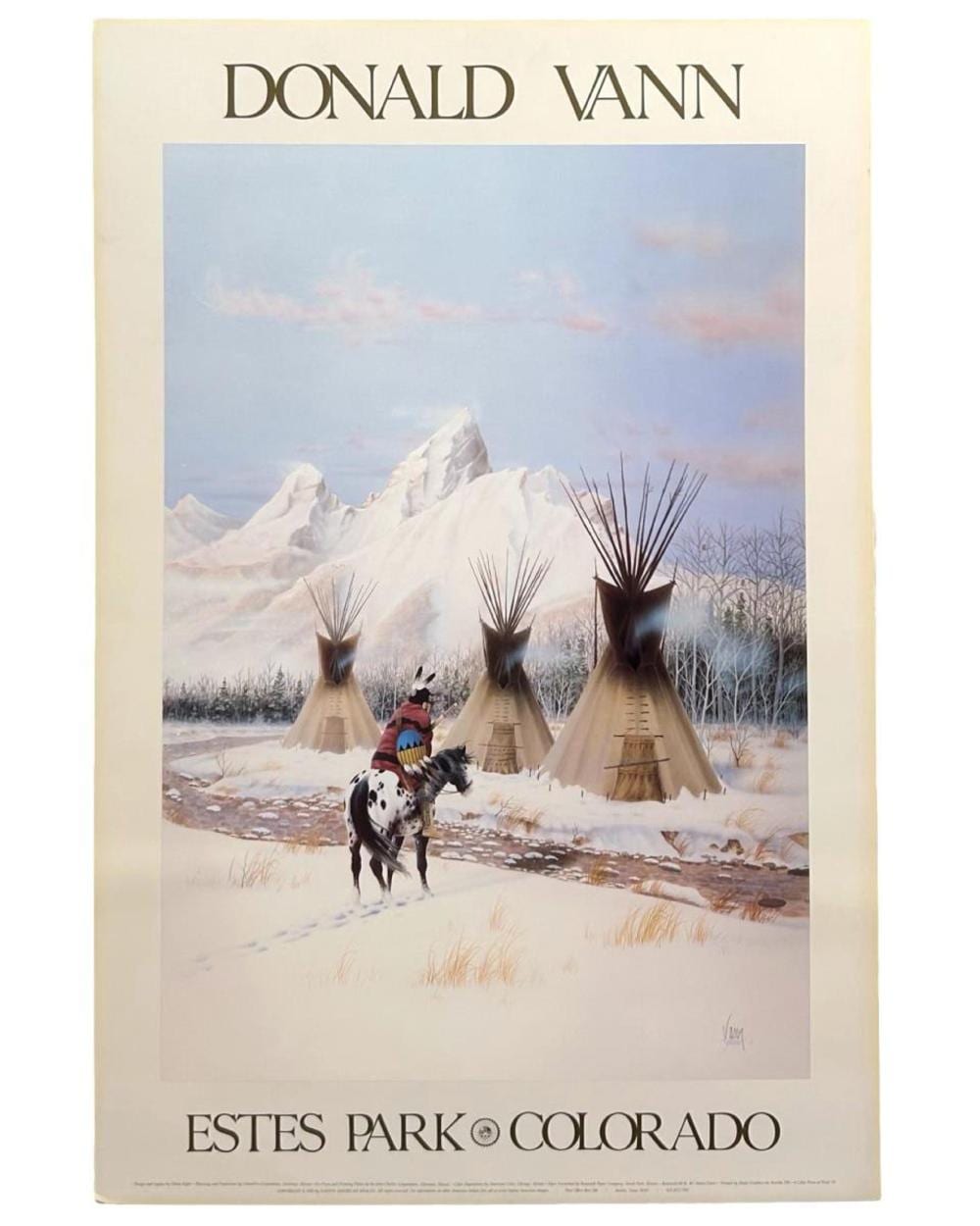 Donald Vann comparable auction result: signed donald vann estes park colorado poster