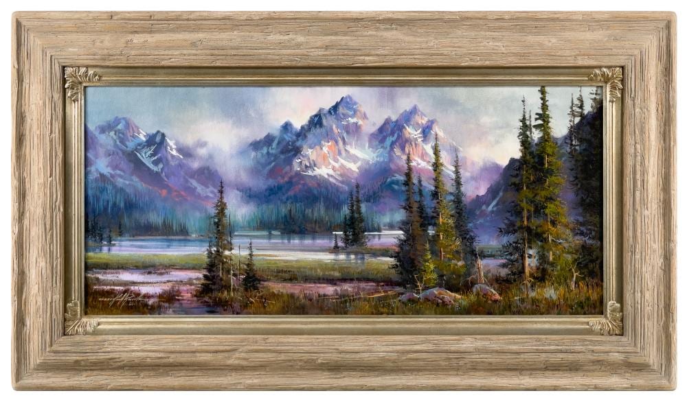 Kirk Randle comparable auction result: kirk randle mountain glory oil on board
