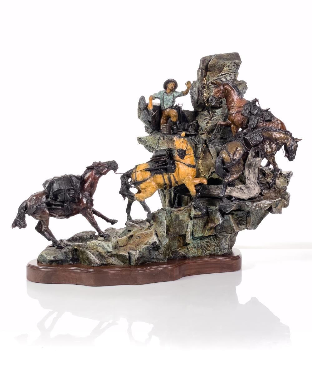 Laran Ghiglieri comparable auction result: laran ghiglieri passage to gold bronze sculpture
