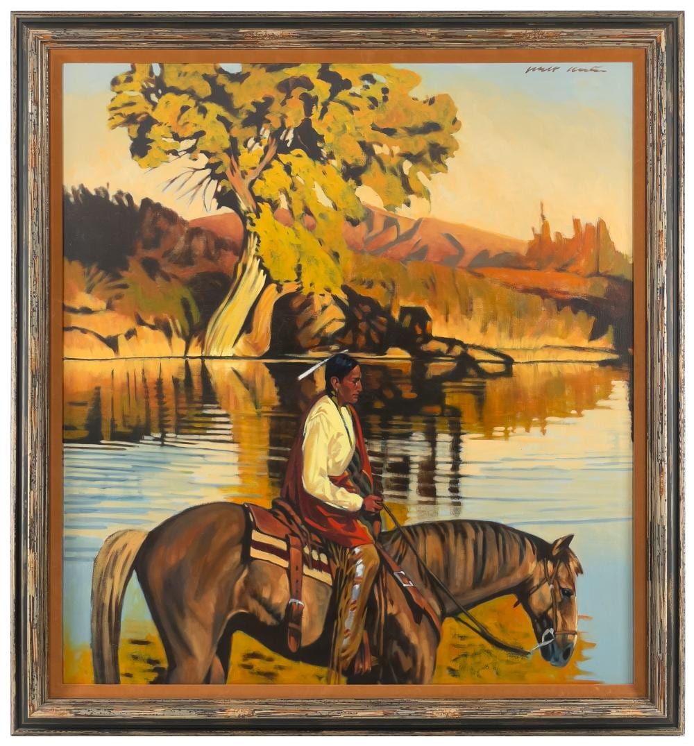 Walt Wooten comparable auction result: walt wooten cottonwood oil on canvas