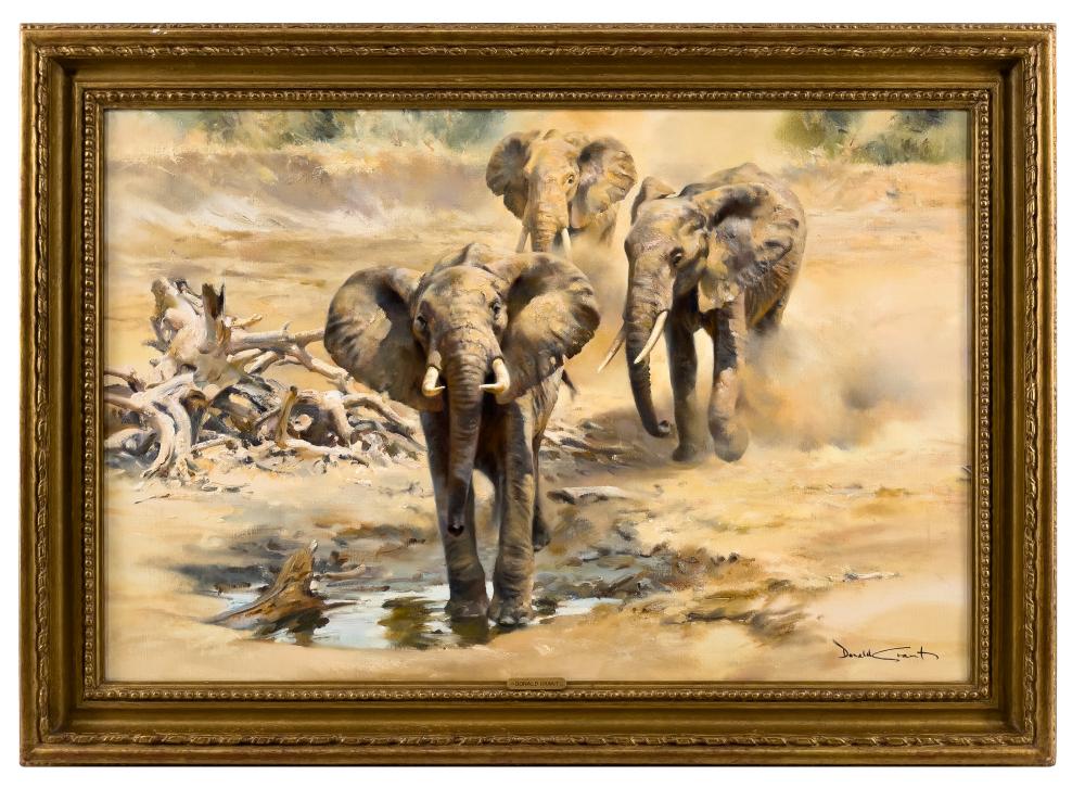 donald grant elephant oil on canvas · Bradford's · 2025-04-27 Donald Grant comparable auction result: donald grant elephant oil on canvas