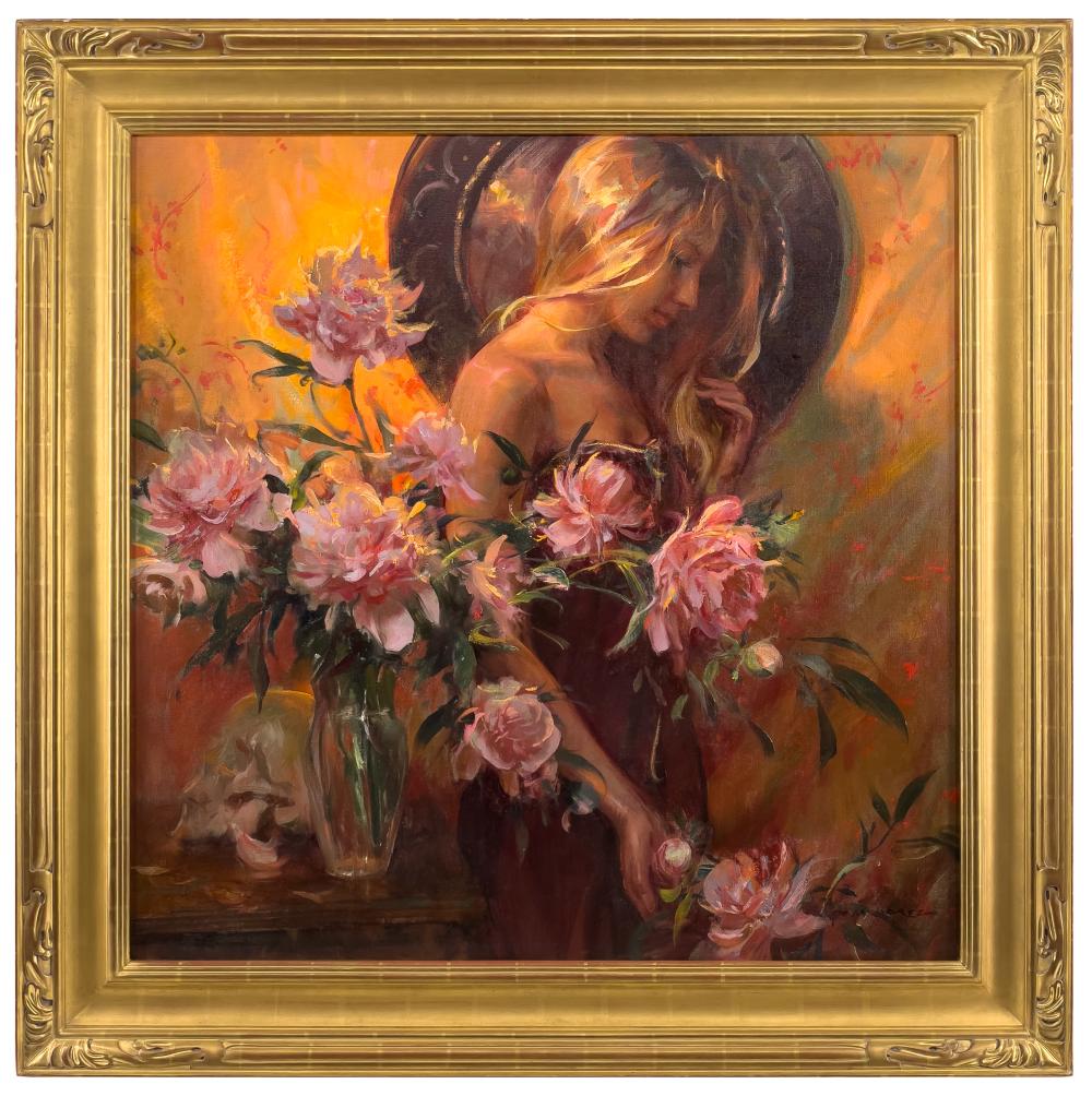 Dan Gerhartz comparable auction result: daniel gerhartz awakening oil on canvas