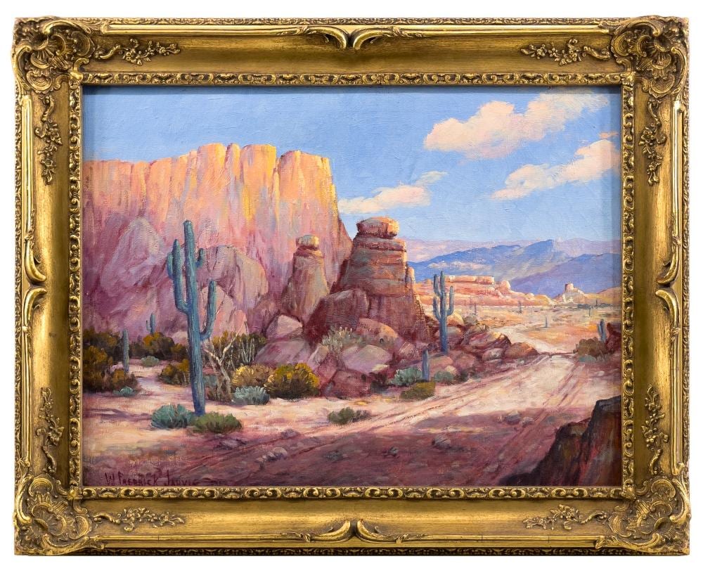 Wesley Frederick Jarvis comparable auction result: w frederick jarvis devils gulch oil on canvas