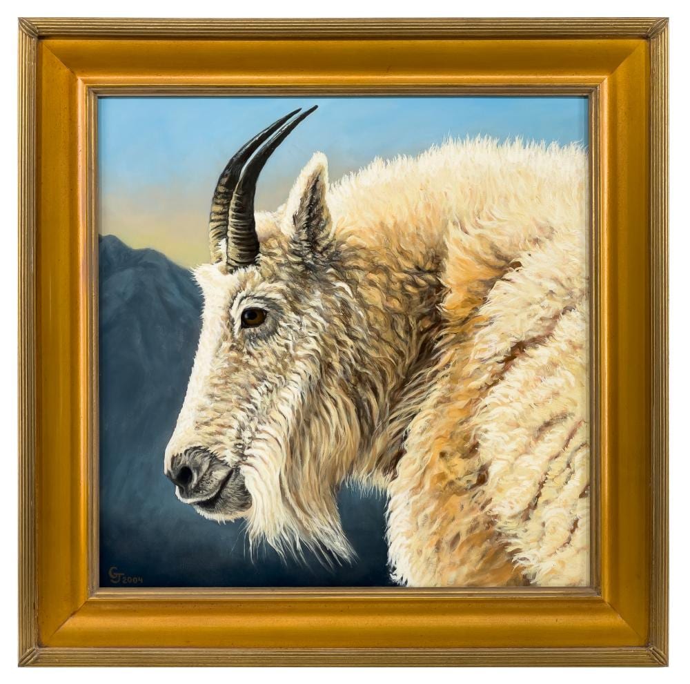 Gary Johnson comparable auction result: gary johnson mountain goat oil on canvas