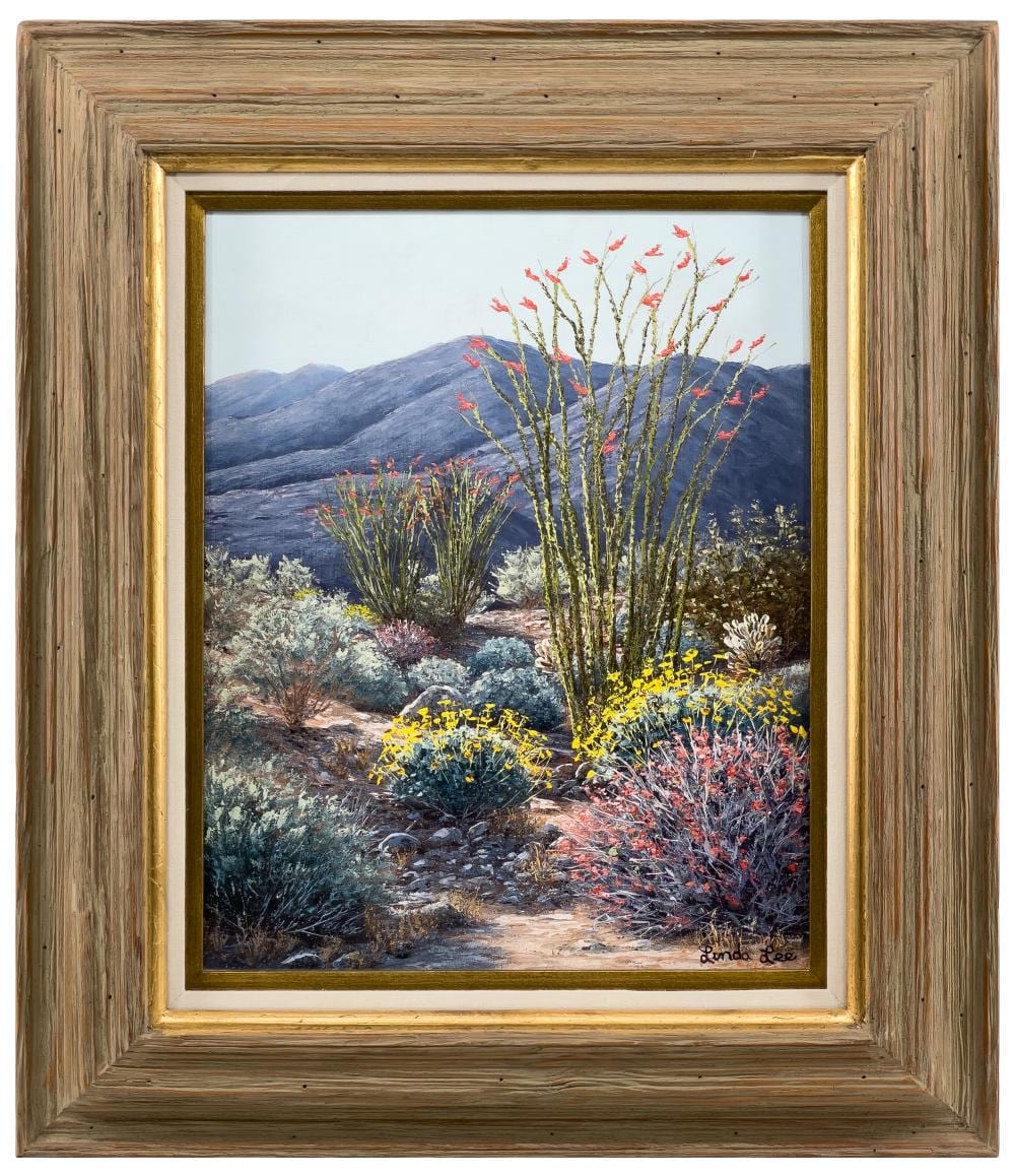 Linda Lee comparable auction result: linda lee when springtime flowers bloom oil on canvas