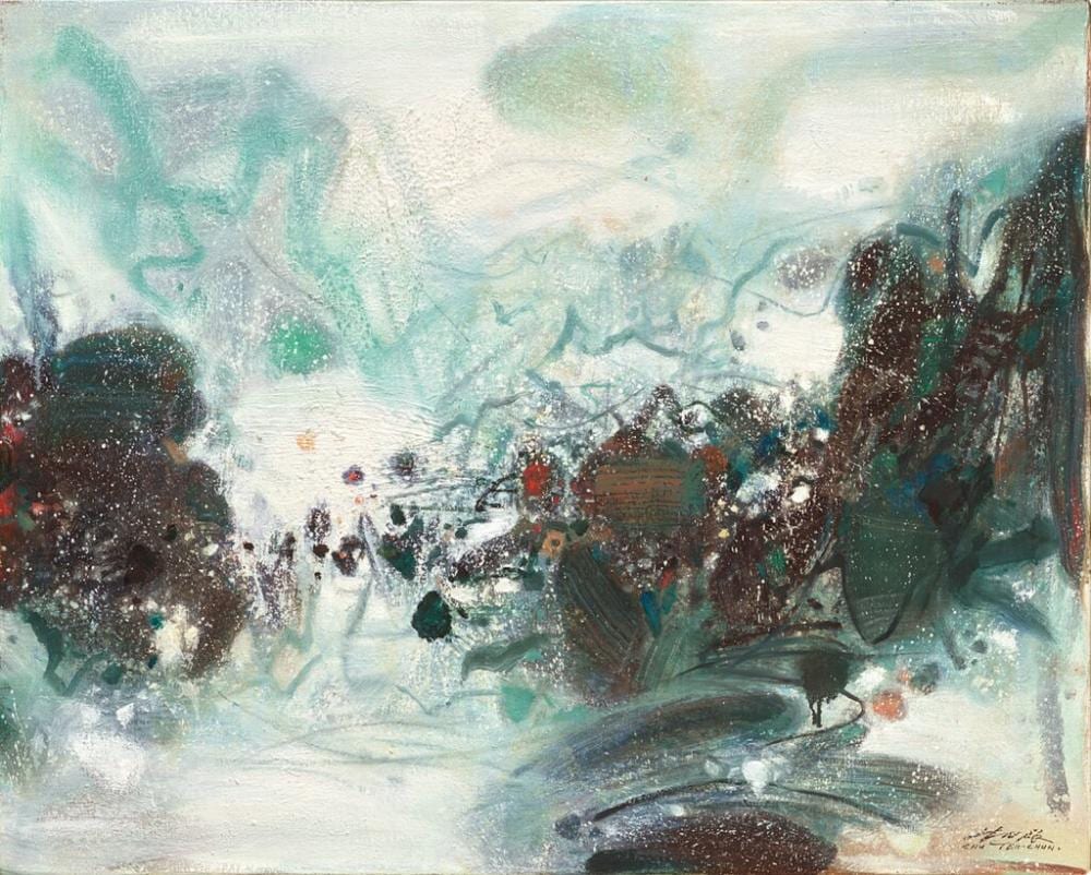 Chu Teh-Chun 朱德群 | Neige de mai 五月雪 comparable sale