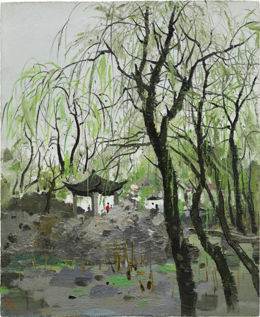 Wu Guanzhong 吳冠中 | A garden of Suzhou 蘇州園林 comparable sale