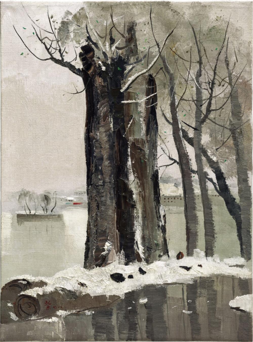 Wu Guanzhong 吳冠中 | Snow in Beijing 北京雪 comparable sale