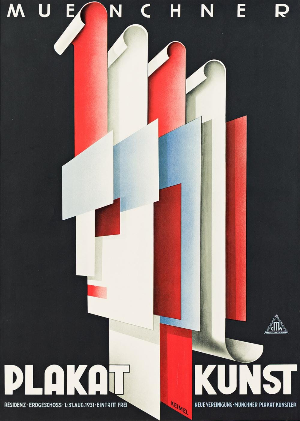 Hermann Keimel comparable auction result: hermann keimel 1889 1948 muenchner plakat kunst 1931 47x33 inches 119 x83 cm chromolithographische kunstanstalt munich