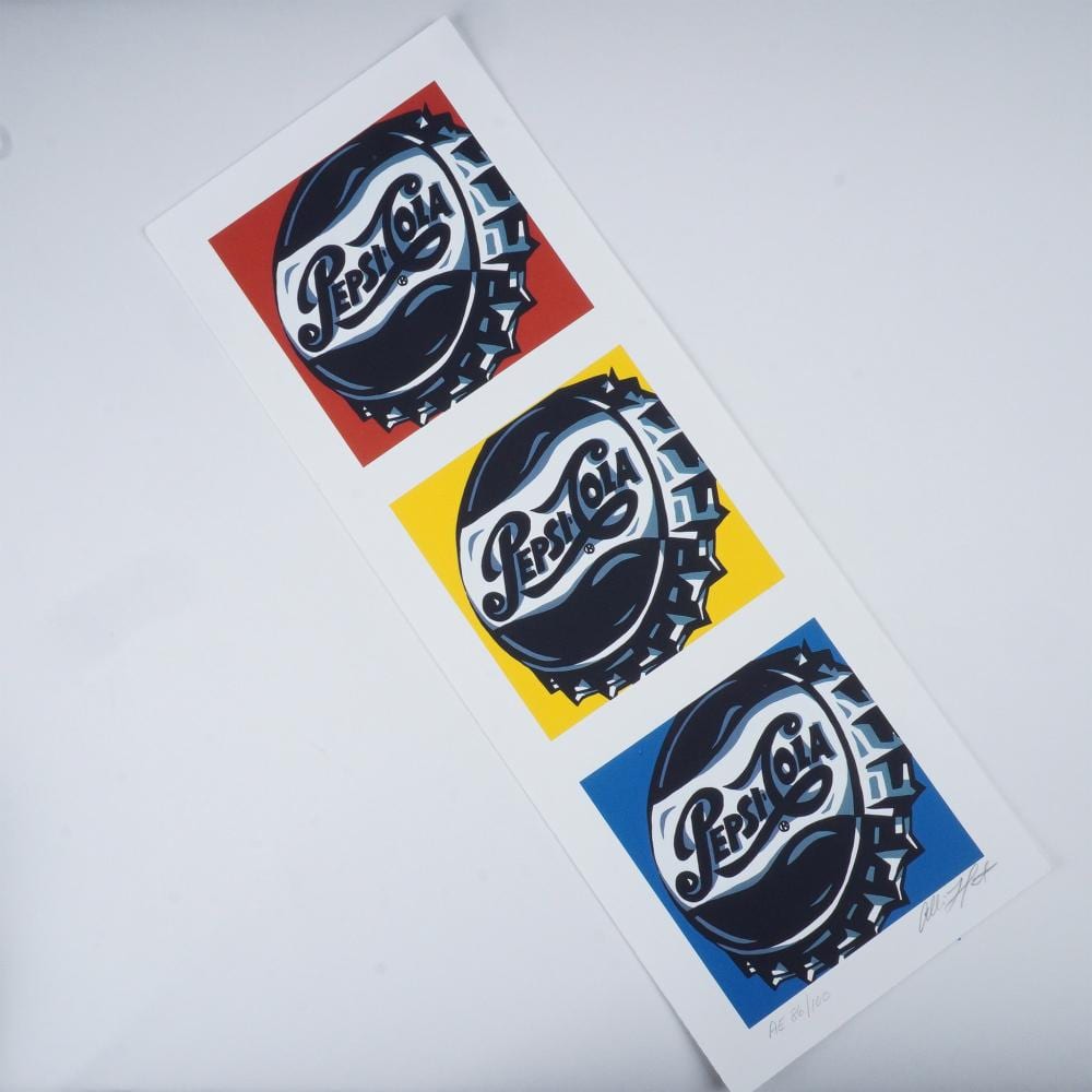 Allison Lefcort comparable auction result: allison lefcort color lithograph pepsi cola bottle cap signed
