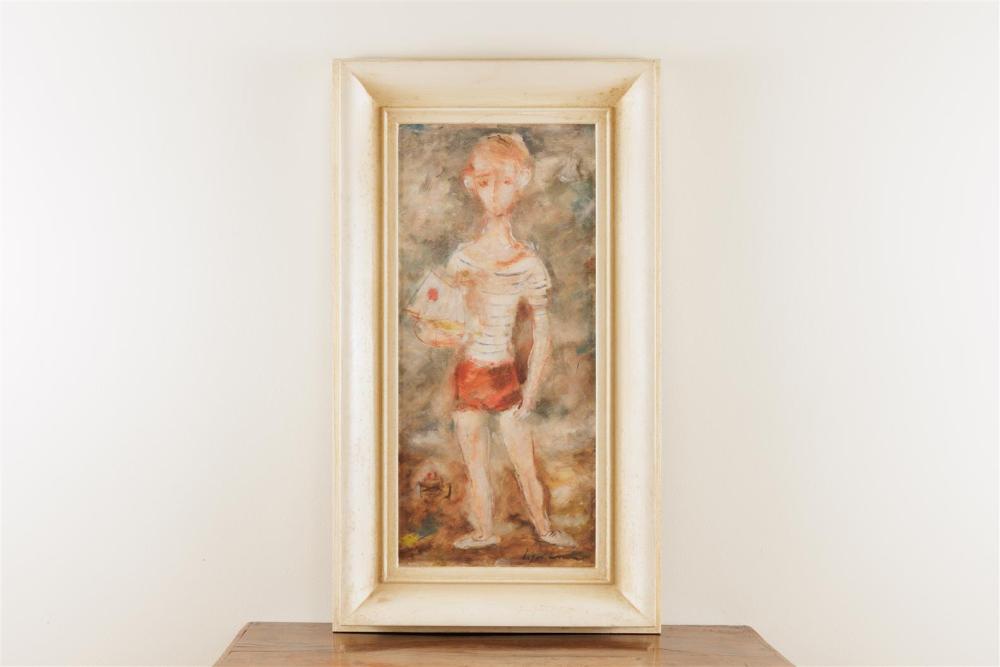 francis lymburner 1916 1972 boy and boat oil on board 52 x 23cm · Leonard Joel · 2025-04-09 Francis Lymburner comparable auction result: francis lymburner 1916 1972 boy and boat oil on board 52 x 23cm