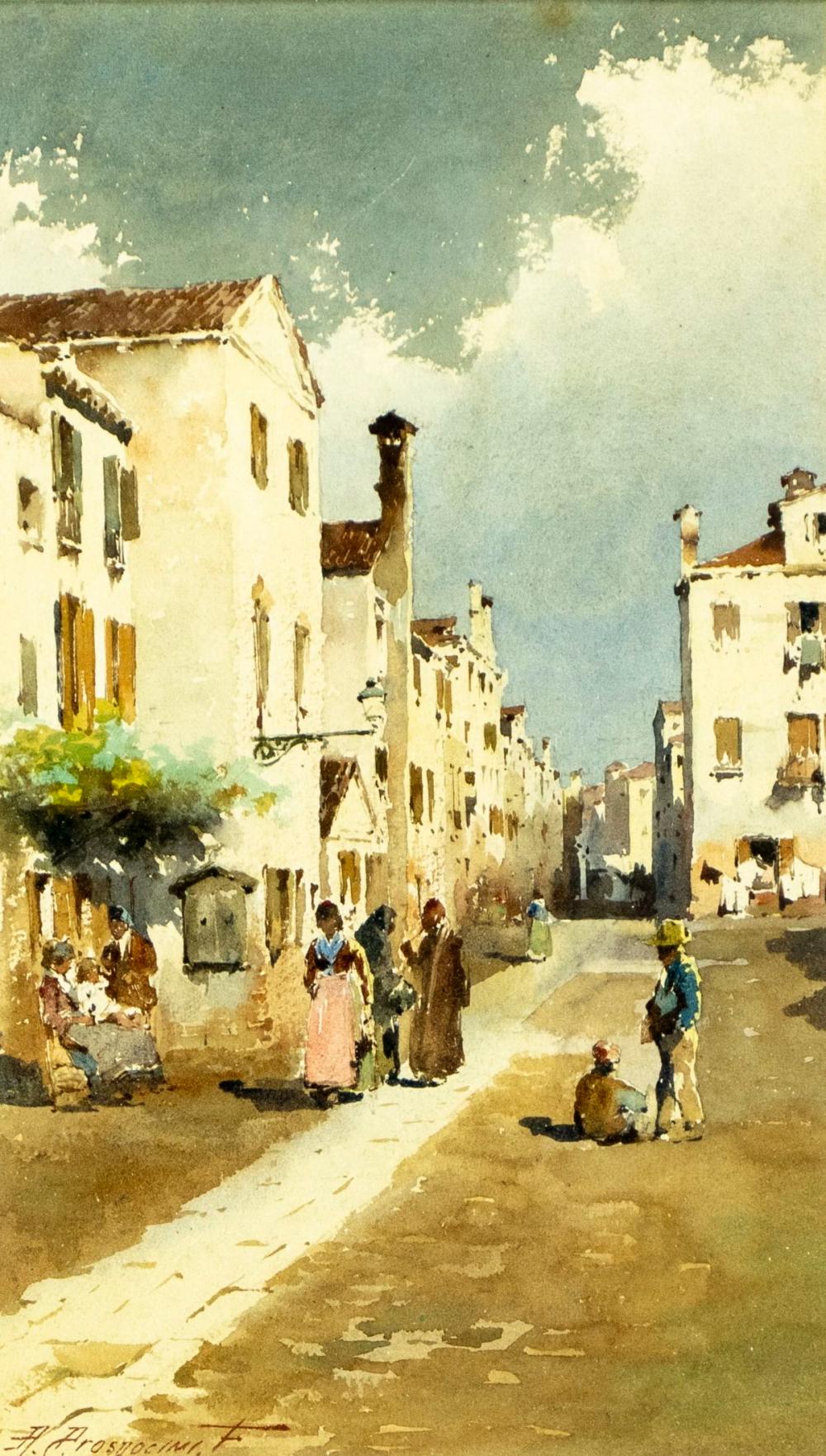 Alberto Prosdocimi comparable auction result: alberto prosdocimi italy 1852 1925 watercolor painting antique