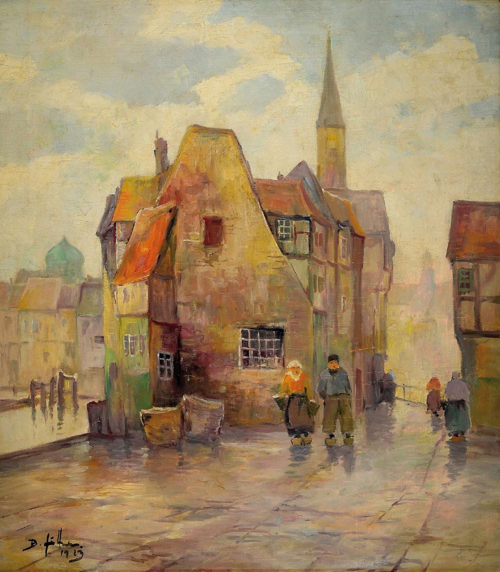 Bruno Jüttner comparable auction result: bruno j ttner 1880 1965 wernigerode dutch city view