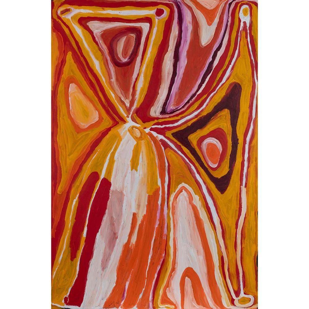 Nora Wompi Nungurrayi comparable auction result: nora wompi 1935 2017 language group kukatja kunawarratji 2008 synthetic polymer paint on linen 180 x 120cm