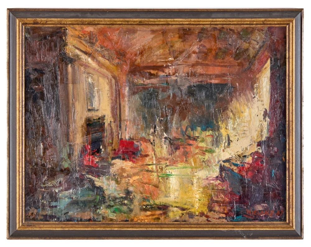 Joyce Wieland comparable auction result: joyce wieland 1931 1998 interior abstract