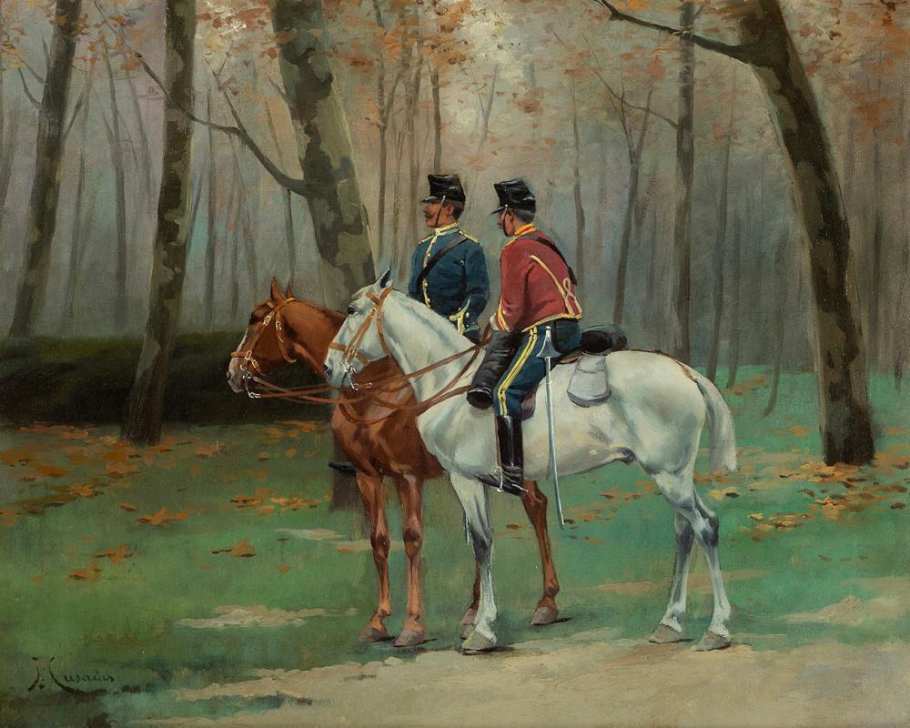 Josep Cusachs i Cusachs comparable auction result: josep cusachs montpellier france 1851 barcelona 1908 military scene oil on canvas signed in the lower left corner