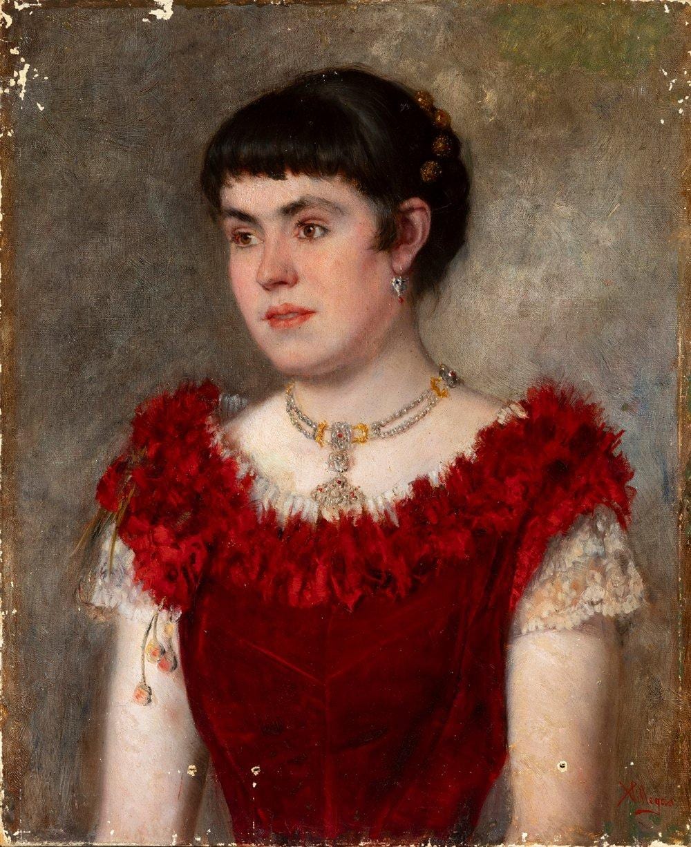 José Villegas y Cordero comparable auction result: jos villegas cordero seville 1848 madrid 1921 untitled oil on canvas attached certificate of authenticity issued by don angel castro