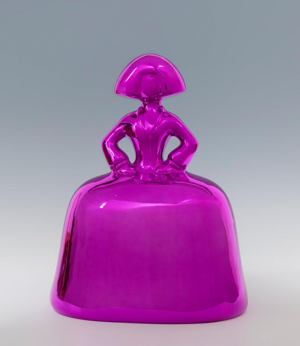 Antonio Azzato comparable auction result: antonio azzato venezuela 1973 menina magenta chromed series chromed resin attached certificate issued by the artist signed on the inside back