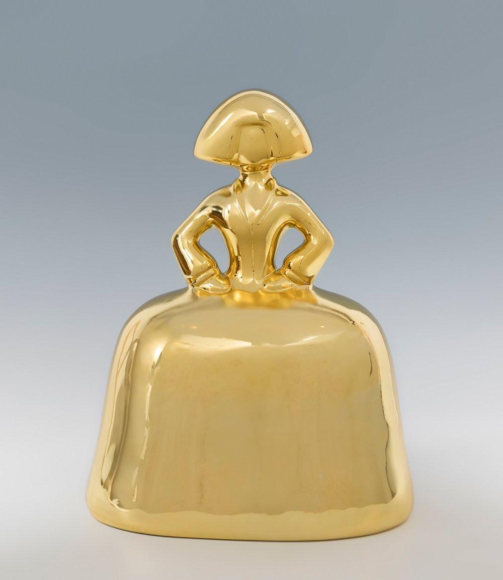 Antonio Azzato comparable auction result: antonio azzato venezuela 1973 menina gold chromed series chromed resin attached certificate issued by the artist signed on the inside back