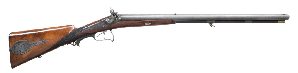 Frank Kirchbach comparable auction result: high condition percussion double rifle by johann