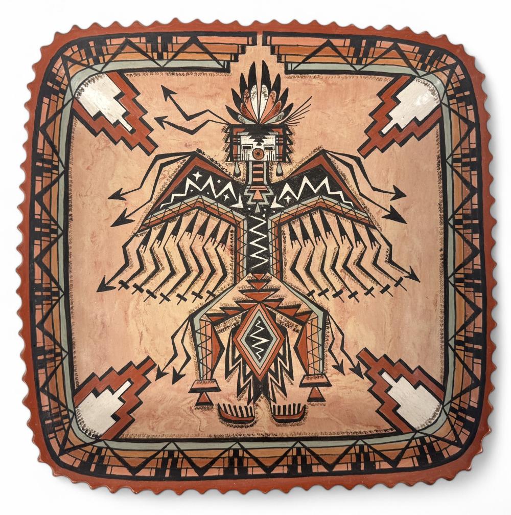 Lucy Leuppe McKelvey comparable auction result: lucy leuppe mckelvey summer thunder pottery bowl