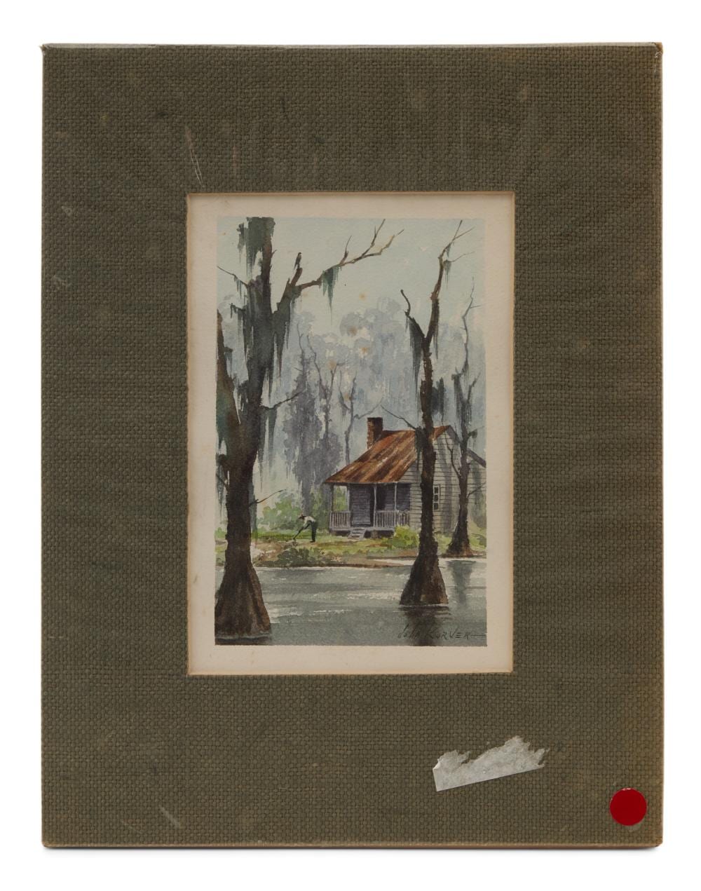 John Korver comparable auction result: john korver american 1910 1988 cabin in the cypress grove