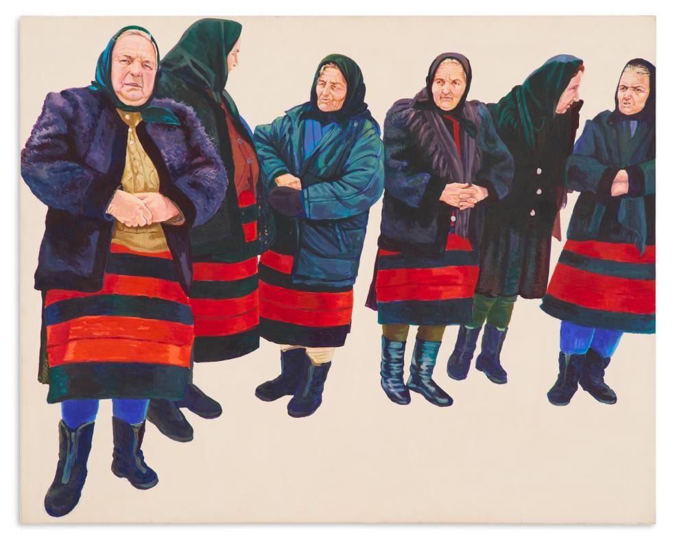 Dumitru Gorzo comparable auction result: dumitru gorzo romanian b 1975 cioporul the crowd