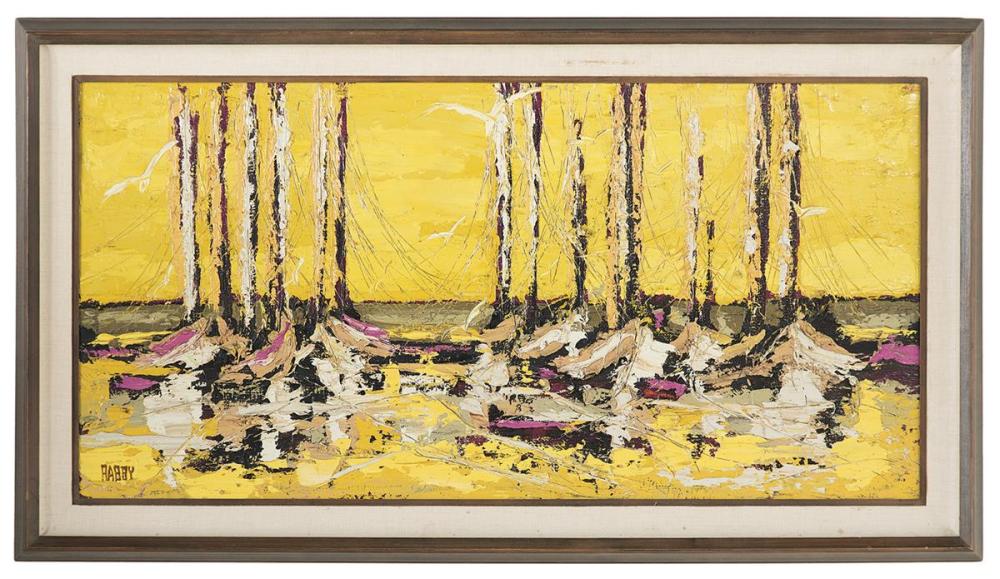 Jim Rabby comparable auction result: jim rabby american b 1947 harbor