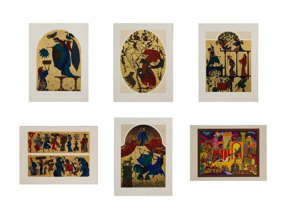 Shlomo Katz comparable auction result: shlomo katz israeli 1937 1992 passover portfolio serigraphs