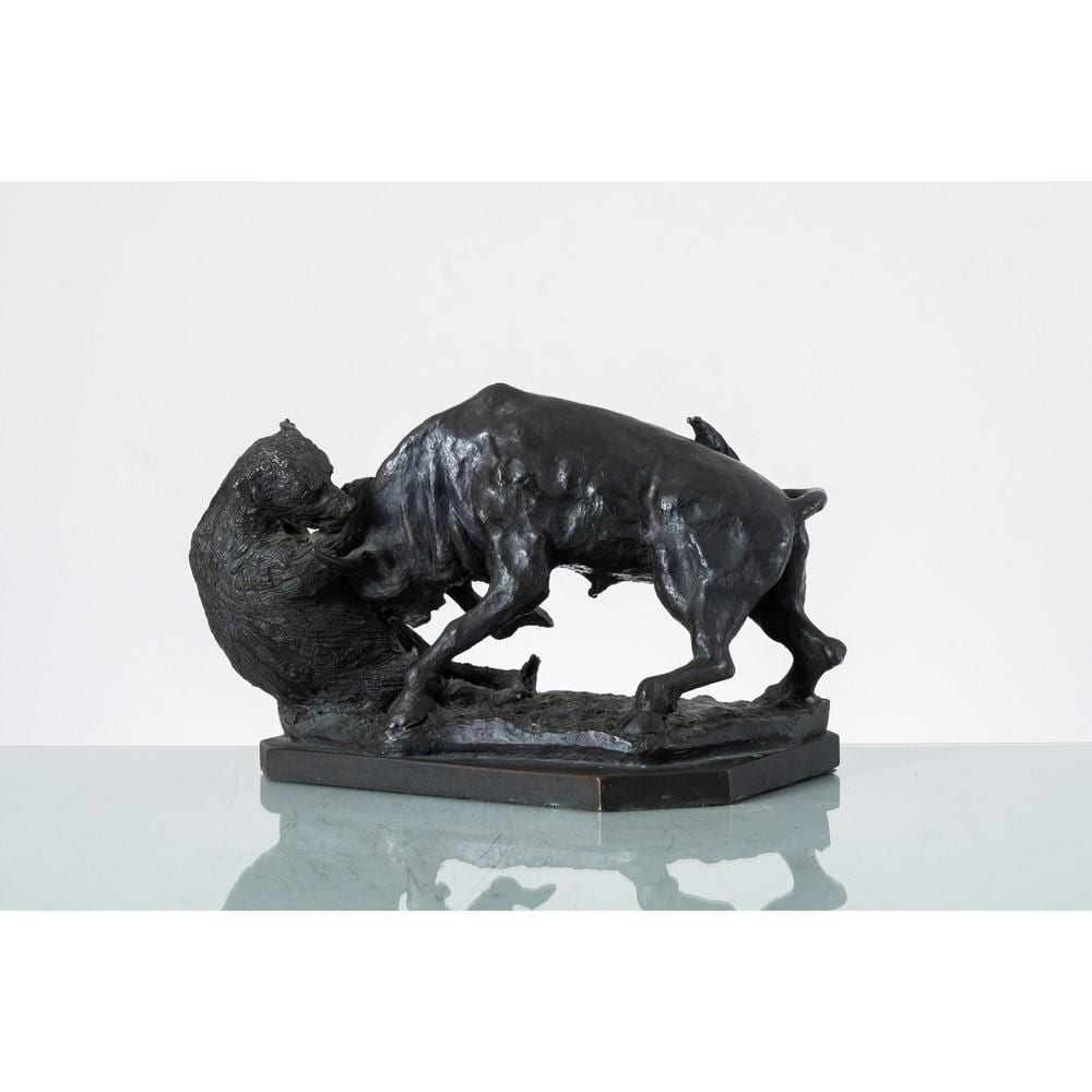 Domenico Mazzone comparable auction result: domenico mazzone lotta tra toro e orso scultura in bronzo