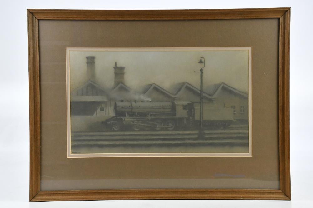 Martin John Dobson comparable auction result: martin dobson born 1947 pastel heavy goods engine signed lower left 22 x 39cm framed and glazed