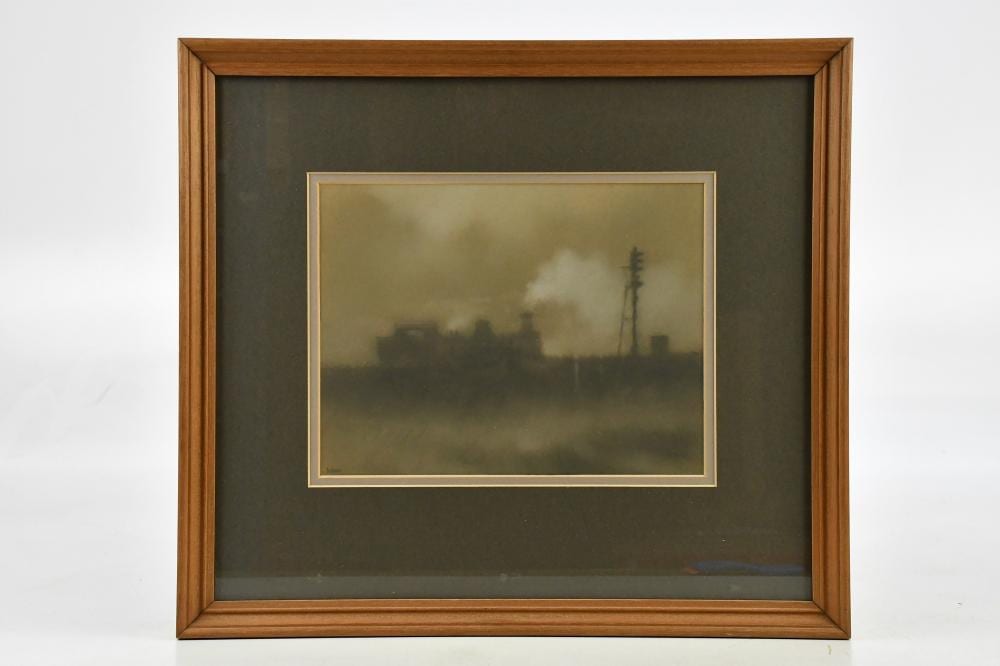 Martin John Dobson comparable auction result: martin dobson born 1947 pastel passing engine signed lower left 18 x 24cm framed and glazed