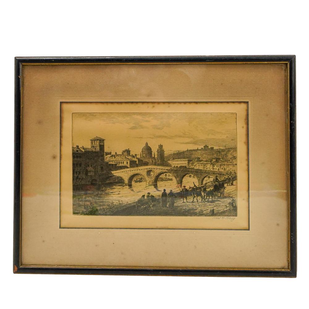 Axel Herman Haig (Swedish, 1835-1921) Antique Etching On Paper sold by Akiba Galleries, lot 473 — auction record photograph