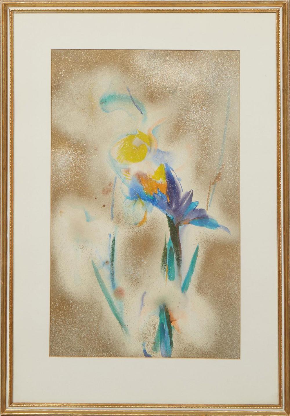 Karl Wolfe comparable auction result: karl wolfe mississippi 1904 1985 abstract birds of paradise 20th c h 22 1 2 in w 14 in framed h 30 1 2 in w 21 1 2 in