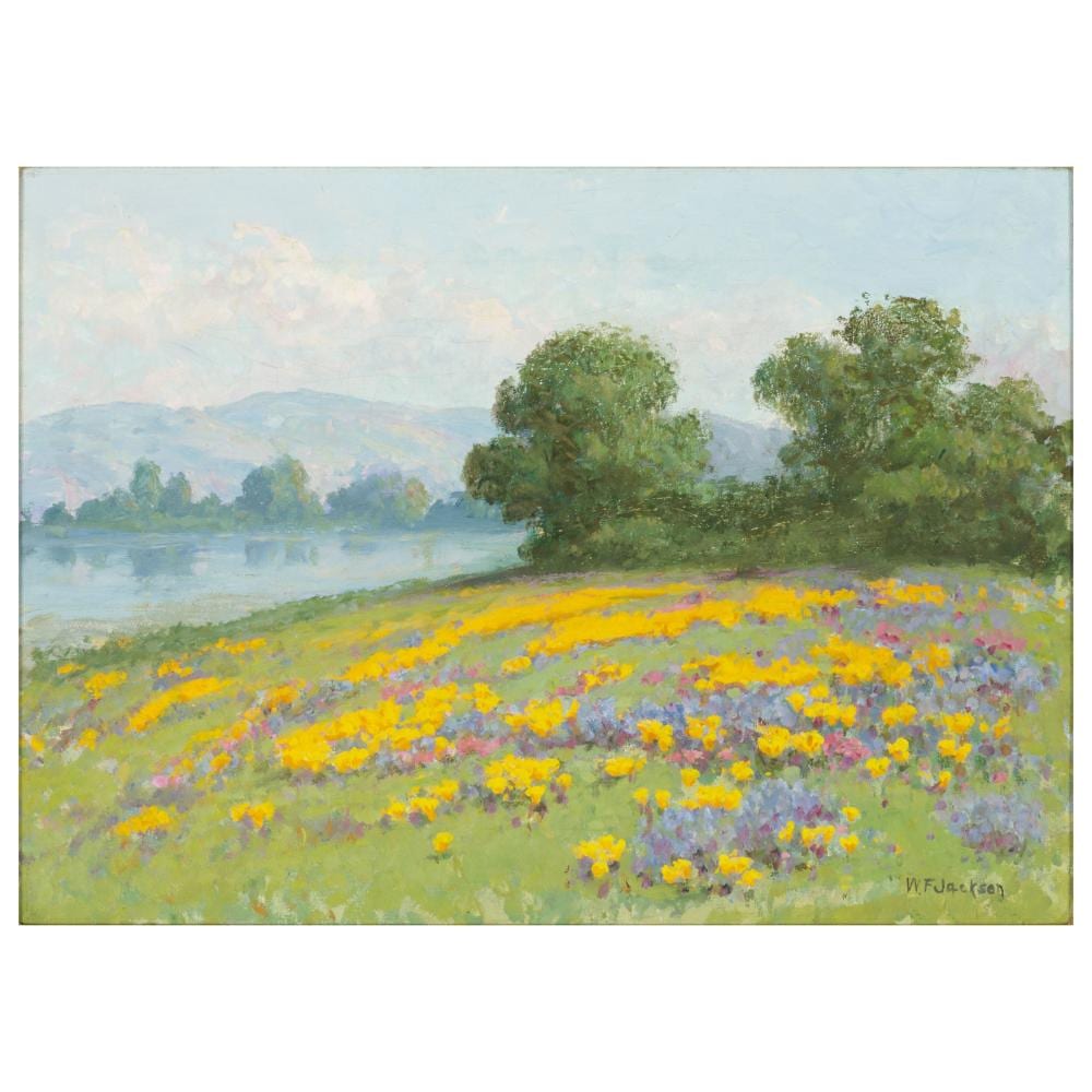 William Franklin Jackson comparable auction result: william franklin jackson 1850 1936 california landscape 13 x 18 in framed 20 x 25 in painted circa 1918