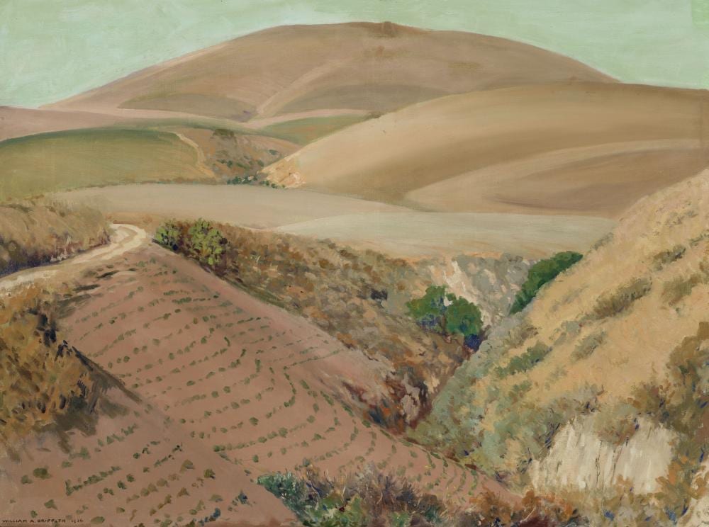 William Alexander Griffith comparable auction result: william alexander griffith 1866 1940 rolling hills irvine ranch 30 x 40 in framed 40 x 50 in