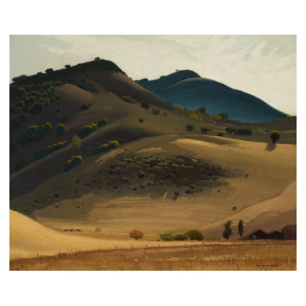 Arthur Grover Rider comparable auction result: arthur grover rider 1886 1975 calabasas valley 20 1 4 x 24 in framed 30 x 34 in