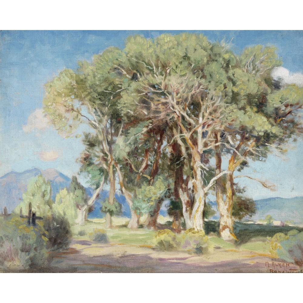 mathias joseph alten 1871 1938 ranchita taos valley 16 x 20 in framed 19 3 4 x 23 3 4 in painted circa 1927 · Bonhams · 2025-04-16 Mathias Joseph Alten comparable auction result: mathias joseph alten 1871 1938 ranchita taos valley 16 x 20 in framed 19 3 4 x 23 3 4 in painted circa 1927