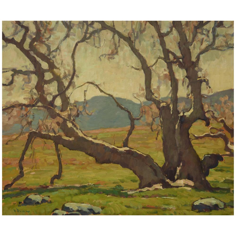 Glenn Dean comparable auction result: glenn dean born 1976 the old sycamore 30 x 36 in framed 40 x 46 in