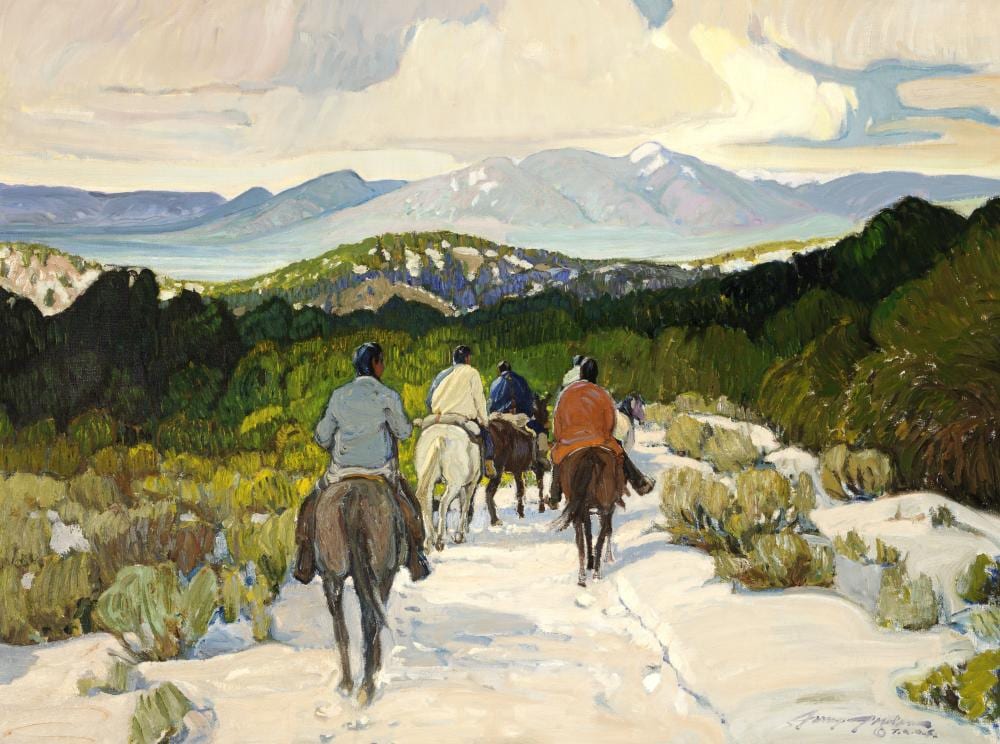 Jerry Jordan comparable auction result: jerry jordan born 1944 season of silence 30 x 40 in framed 37 x 47 in