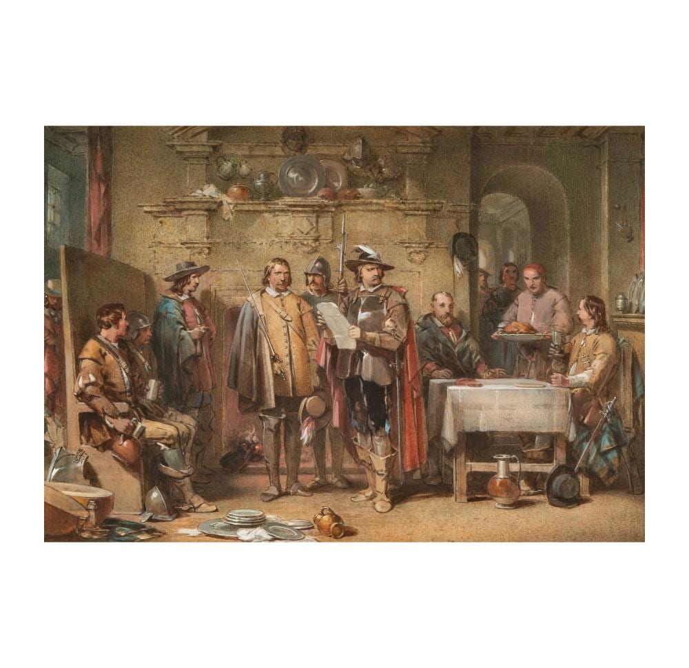 George Cattermole comparable auction result: george cattermole r w s british 1800 1868 the escape of montrose