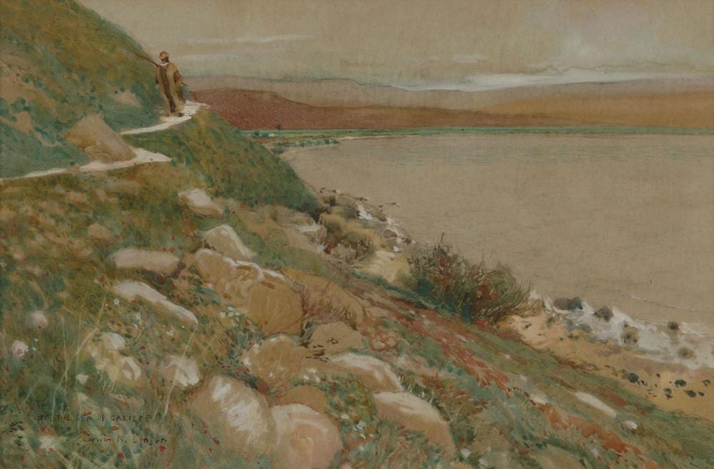 corwin knapp linson american 1864 1934 by the sea of galilee · Grogan & Company · 2025-05-10 Corwin Knapp Linson comparable auction result: corwin knapp linson american 1864 1934 by the sea of galilee