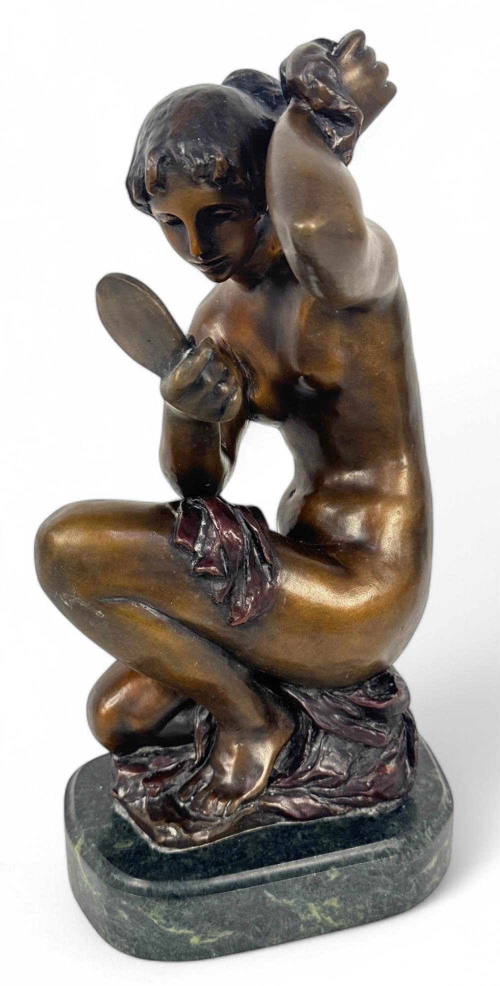 Richard Guino comparable auction result: richard guino woman with a mirror bronze